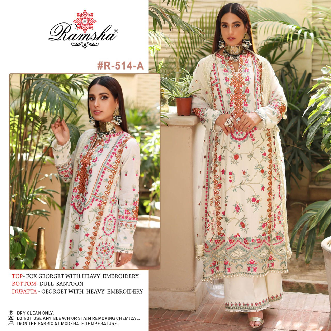 Ramsha R 514 Nx Georgette Wholesale Pakistani Suits